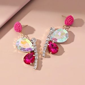 Glamorous Gemstone Drop Earrings